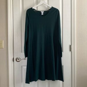 J Jill Womens Evergreen Long Sleeve Sweater Dress Size L